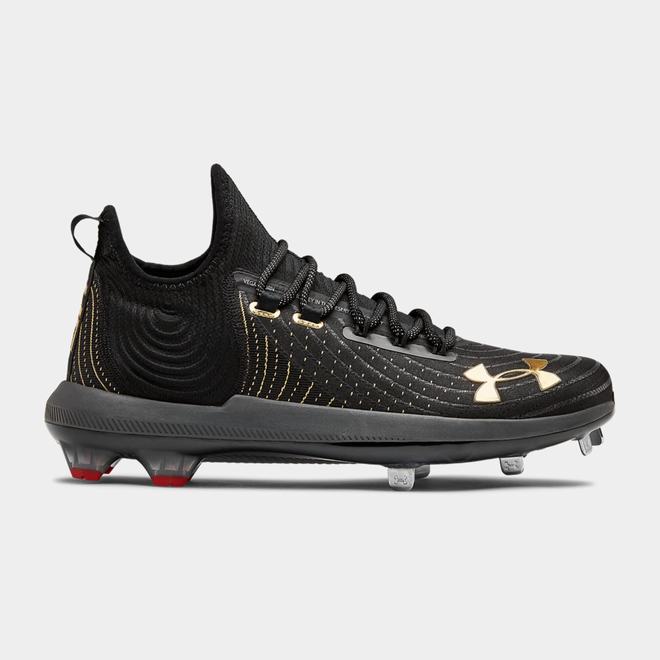 Under Armour Harper 4 Low ST - Panske Baseballová Obuv - Čierne/Metal Zlate